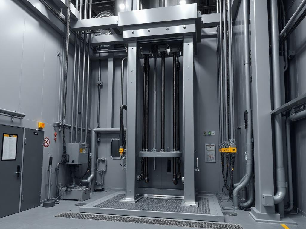 Hydraulic elevator lifting system in a clean machine room